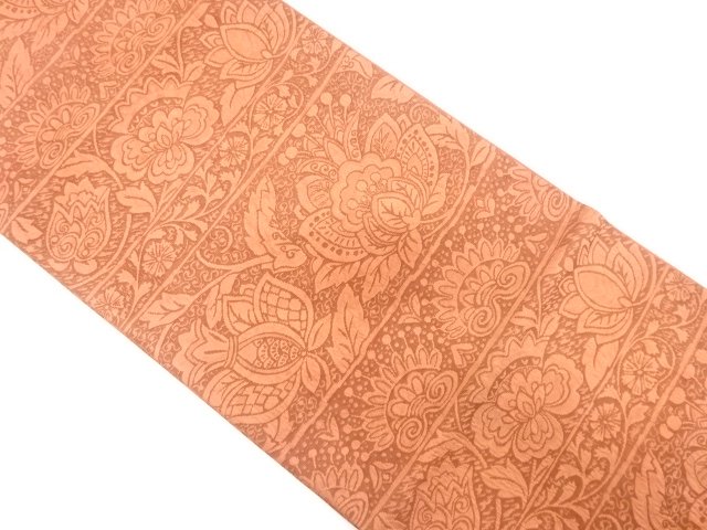 JAPANESE FUKURO OBI / WOVEN CHINESE FLOWER